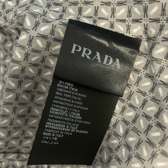 Prada Mens Camicia Cotton Shirt Sz 16.5/L - Picture 10 of 12